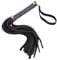 GSDGV Cravache d'équitation, fouet d'équitation, avec poignée souple, poignée de harnais en cuir synthétique, outil d'enseignement, accessoires de costume (noir)