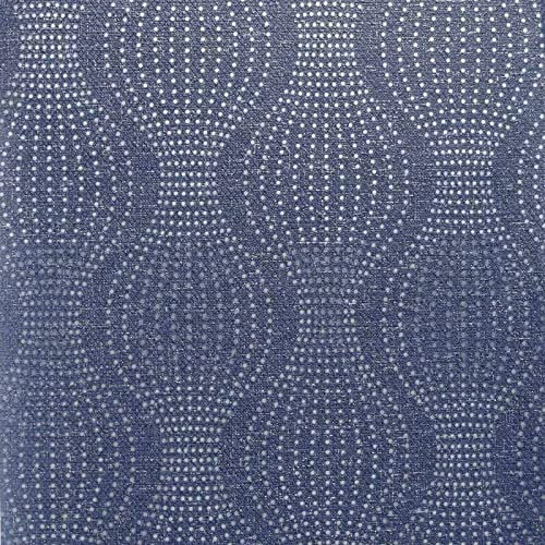 SOPHIE LAURENCE Modern Calico Spot Dots Navy Blue Metallic Embossed Textured Vinyl Wallpaper for Bedroom Living Room Bathroom