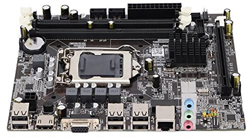 Placa Base de Escritorio, Alta Eficiencia de Trabajo Interfaz de Alimentación de 4 Pines Duradera, Resistente Y Estable Compatible con el Procesador de Interfaz Socket 1156.