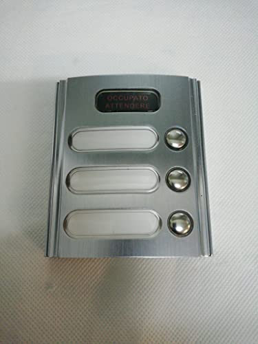 ELVOX citofono Universale Targa 8000 Modulo 3 tasti + indicatore superiore illuminato 12TS satinato
