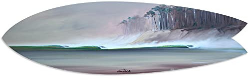 DECLINA, Wandbild, Surfbrett, Aludruck, Surfbrett Deko Winter Session, 100 x 30 cm