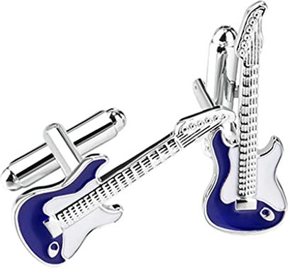 LOVIVER Freizeithemden Gitarre Manschettenknöpfe Ärmel Manschettenknöpfe