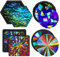 Holografische Silikonformen, 4 Silikon-Untersetzerformen, Silikonformen für Epoxidharzformen mit Regenbogen-Lichteffekt für Heimtischverzierungen