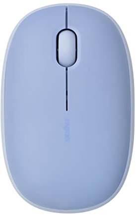 Rapoo M660 Silent kabellose Maus Wireless Mouse 1300 DPI Sensor 9 Monate Batterielaufzeit leise Tasten ergonomisch für Rechtshänder und Linkshänder PC & Mac - lila