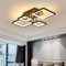 Comely Modern LED Ceiling Light Dimmable, 54W Flush Mount Ceiling Lights with Remote Control, Black Acrylic Chandelier Ceiling Lamp for Living Room Bedroom Dining Room