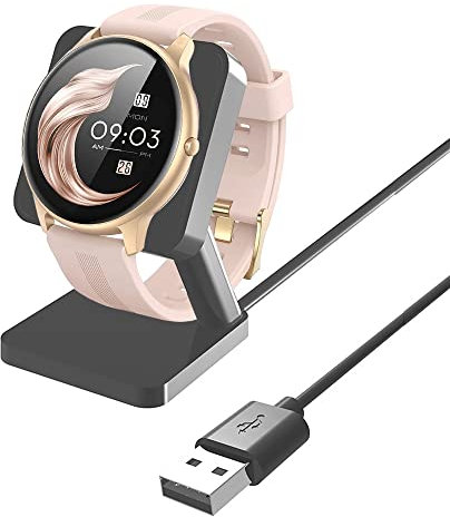 Blueshaweu Magnetisches Ladegerät, kompatibel mit AGPTEK LW11 Smartwatch für Smartwatch, tragbares Ladegerät, kompatibel mit AGPTEK LW11 1,3 Zoll Smartwatch (schwarz)