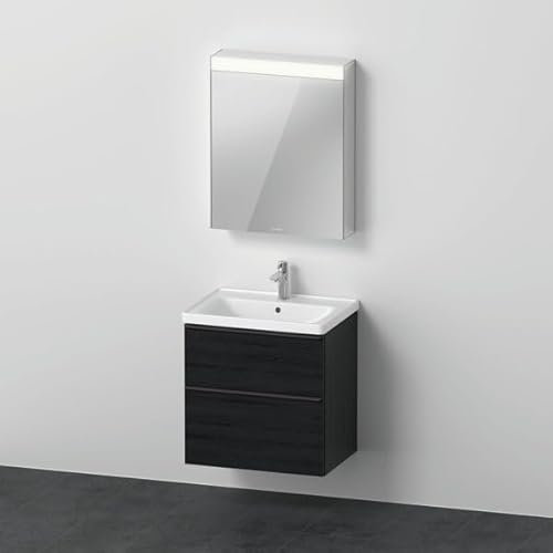 Duravit D-Neo Möbel-Set, Möbelwaschtisch mit Waschtischunterschrank wandhängend und LED-Spiegelschrank (Anschlag Links), 650x2000mm, DE0115L1616, Farbe: Ausführung