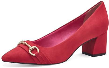 MARCO TOZZI Damen Pumps Spitz Vegan, Rot (Rot), 38 EU