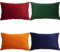 GONOVE Kissenbezüge 30x50cm Weicher Samt Bunte Plain Kissenbezug 4er Set Dekorative Kissenhülle Zierkissenbezüge Kissen für Sofa Couch Zuhause Wohnzimmer, Rot Orange Serie