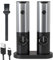 IraXpro Electric Salt and Pepper Grinder Set with Rechargeable Base,LED Light,Ceramic Grinders with Adjustable Coarseness,Electric Salt and Pepper Mill Set,Grinder for Kitchen (Silver-Rechargeable)