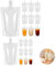 Paquete de 20 bolsas de bebidas para festivales, reutilizables, a prueba de fugas, alcohol, licor, jugo, bolsas de plástico