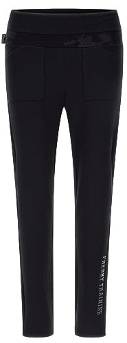 Freddy - Leggings aus Plüsch mit Plastron-Taschen, Schwarz , S