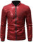 Glänzende Pailletten-Bomberjacke für Herren, Gold, Glitzer,Shiny Sparkly Glitter Pailletten 70er Disco Party Kostüm, Reißverschluss, Herren-Jacken und Mäntel, Party, Tanzshow, Kleidung
