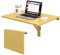 COSTWAY Wall-mounted Drop-leaf Table, Folding Floating Laptop Desk, Space Saving Hanging Table for Study, Bedroom, Bathroom, or Balcony, 80x60CM, Capacity 20KG (Natural)