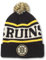 AMERICAN NEEDLE NHL National Hockey League Team Pillow Line Knit Beanie Cap, Boston Bruins (Schwarz/Elfenbein/Gold), Einheitsgr��e