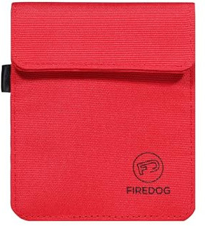 FIREDOG Faraday Tasche – Kleine Signalblockierende Autoschlüssel-Tasche, Schutz für Autoschlüssel (Rot)