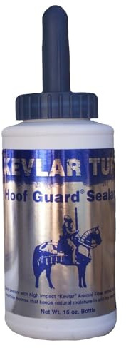 Fiber- Fortified Hoof Guard Sealant 16oz – Pro-Grade Formula Hoof Protector with Aramid for Stronger Hooves – Helps Fill Cracks & Lock in Moisture - Shields Against Thrush, UV Damage & Brittleness
