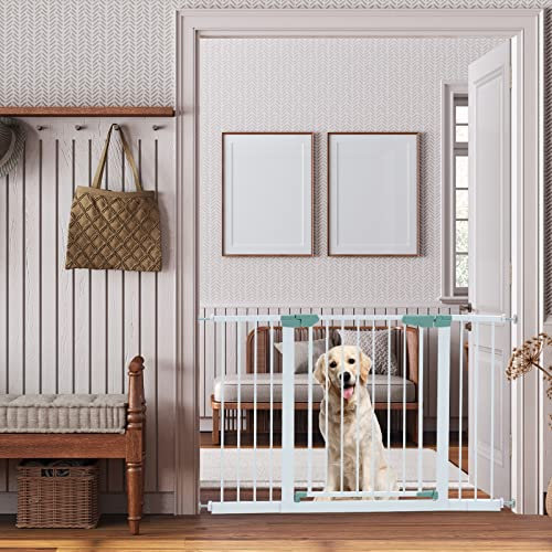 COSTWAY Türschutzgitter Baby 80-132cm, Treppenschutzgitter aus Metall ohne Bohren, Sicherheitsgitter Babygitter Druckmontage, automatisch schließen für Babys und Haustiere