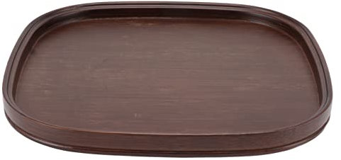 Bandeja de té de madera para servir, para té, fruta, taza de té, color madera de nogal, para desayuno, bar, restaurante (50 x 70 cm)