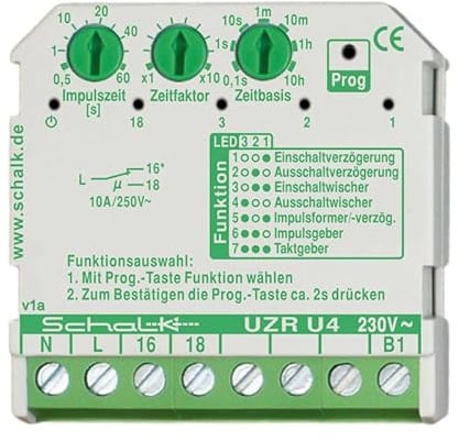 Multifunktions-Zeitrelais 230V AC (UP) SCHALK UZR U4 (230V AC)
