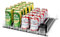 UHAPEER Fridge Drink Dispenser, Automatic Roller Sliding Can Dispenser Storage 25+Cans, Width Adjustable Drink Dispenser Self Pushing Can Holder for Fridge, Kitchen, Supermarkets, Cabinet, 5 Rows