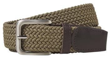 JACK & JONES Men's Jacspring Woven Belt Noos, Oxford Tan, 85