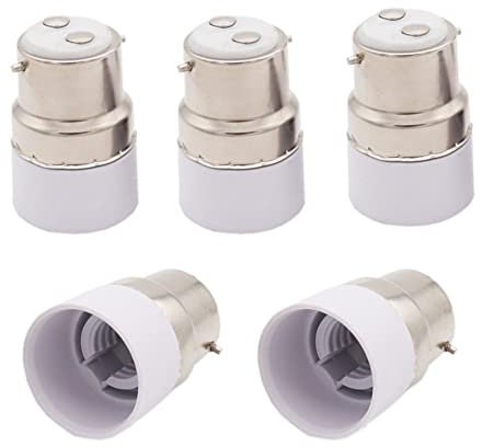 Bajonett B22 auf E14 Socket Halogen LED Glühbirne Adapter Buchse max voltage 250V 200W (5)