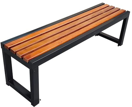 MAAOBR Outdoor-Gartenbank, rückenfreie Gartenbank aus Holz, wetterfeste Outdoor-Bank, Terrassen-Gartenbank, perfekt für Hof, Garten, Balkon, Veranda(Size:100cm)