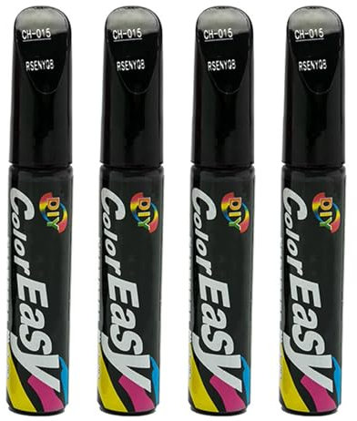 Thoquene 4 Stück 12ML Auto Lackstift Schwarz Matt Gegen Kratzer und Steinschläge, Lack Reparatur Stift