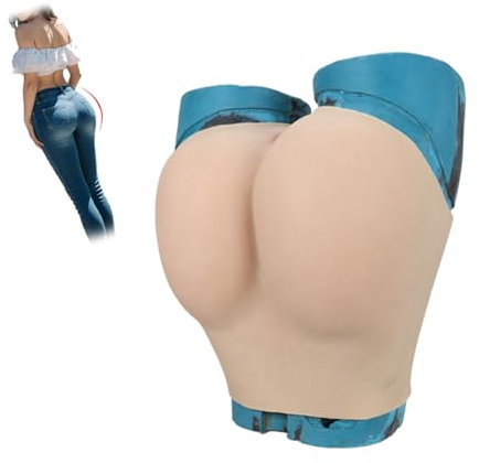 RIEZRS Silikonhose Crossdresser GesäßFormer Kontrollierte Triangel-Shorts Verstecktes Gaff Fake Pussy HöSchen füR Drag Queen,Color 1,Basics