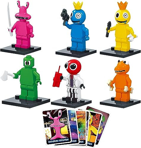 12 Stück Rainbow Friends Baustein Figur Zusammenbau Spielzeug mit Karten Rainbow Friends Modell Puppe Modell Puppe Dekoration Sammlung Kuchen Dekoration und Dekoration überall und Spiel Fans