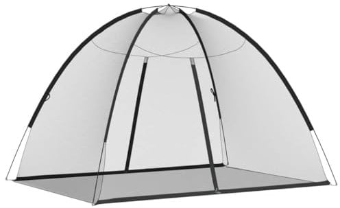 vidaXL Moustiquaire mongole avec Portes 220 Maille Noir 200x150x140 cm, moustiquaire pour lit, moustiquaire Portable, moustiquaire Pliable