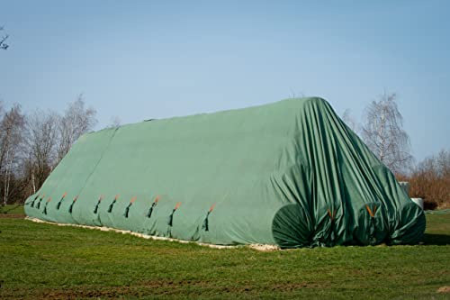 Toptex Crop and Hay Bale Straw Cover Protection Fabric 130GSM Small 9.8 x 12.5m, Cover Hay Bale Stack, Easy Set Up, Official TopTex Cover