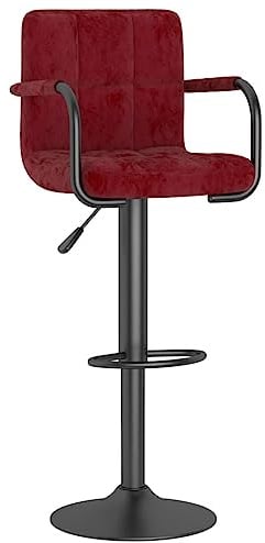 vidaXL Barhocker Weinrot Samt