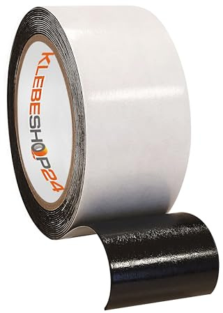 Doppelseitiges Klebeband schwarz für Wand | Montageklebeband | 5 oder 66 Meter | Breite & Menge auf Rolle wählbar / 38 mm x 5 m