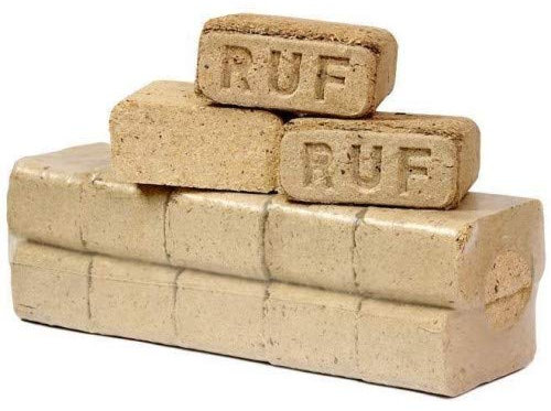 RUF Briquetas, bala de 10 kg, combustible de madera comprimida