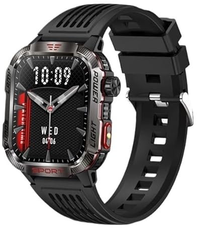 SERDAS para Huawei reloj inteligente para Xiaomi reloj inteligente GPS militar hombres linterna brújula impermeable deportes al aire libre rastreador bluetooth llamadas reloj inteligente, En storlek,