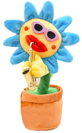 Singende Sonnenblumen, Sonnenblume, spricht | Glowing Talking wiederholen SEXOPHONE SWEEL Flower ähnliche Erinnerung - Happy Birthday Song, 200 Musiklieder, lustiges Geschenk, Kindertagsgeschenke