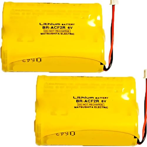 2x Batteria al Litio compatibile con Panasonic BR-ACF2R 6V 2200mAh per Telepass – BR-AG/BN – Alta Resistenza Termica, Voltaggio Stabile, Non Ricaricabili, Connettore Incluso