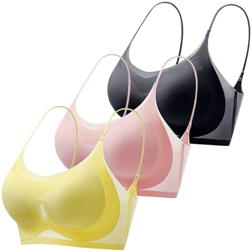 Palestra da Donna Abbigliamento Fitness Reggiseno Schiena Scoperta Nuda Nero A Fascia Invisibile Costume Danza Color Carne Allattamento Notte Reggiseni per Protesi Coppette Assorbilatte