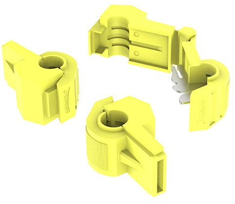 AUPROTEC 25x Rubacorrente Connettori Rapidi 4,0 mm² giallo per Capicorda Maschio Morsetti Ruba Corrente Isolati PP Ottone Stagnato Terminali per Cavi Fili Elettrici