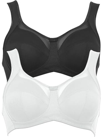 Anita 2er Sparpack Komfort BH Clara 5459 Gr. 75D in 1xschwarz 1xweiß