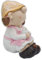 Wichtelstube-Kollektion Gartenfigur Isabel mit Taube Dekofigur Outdoor 31cm hoch 27cm breit Gartenfiguren Wetterfest für Außen Gartendeko Mädchen Gartendekoration