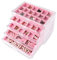 Frebeauty Acryl-Schmuck-Organizer, Ohrring-Organizer, Box mit 5 Schubladen, stapelbarer Ohrringhalter für Ringe, Ohrstecker und Armbänder (rosa)