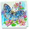 Ideen mit Herz Diamond-Painting-Grußkarte | Strass-Edition | 16 x 16 cm | 370 g/m² | inkl. Steine, Umschlag & Werkzeug (Blauer Schmetterling)