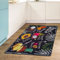 miqna Küchenteppich, rutschfeste Küchenläufer, Waschbarer Küchen Teppich, Schwarz Küchenmatte, Waschbarer Küchen Teppich (Feast, 80 x 200)
