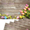 matches21 Frühlingshafte Tischsets Platzsets Motiv abwaschbar Ostern Frohe Ostern Tulpen Ostereier 6er 43,5x28,5 cm