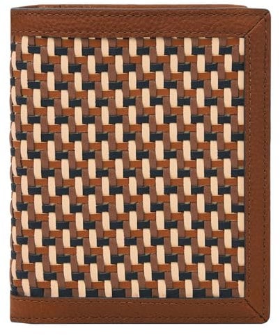 Fossil Portemonnaie aus Leder oder Polyester für Damen Braun und Weiß 11.43 cm L x 0.51 cm B x 13.97 cm H