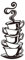 WADORN Metal Coffee Cup Wall Art Decor, Iron Metal Coffee Cup Wall Art Decor for Home Decoration Modern Arts Metal Wall Decor for Kitchen Office Restaurant Bar Cafe, 12.2x30cm, Coffee Cup