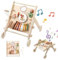 let's make Lauflernwagen holz Montessori Holzspielzeug Lauflernhilfe mit Musik und Spielbrett Multifunktionale Activity Center Baby Walker mit Rad Baby Push Walker for 1 year old